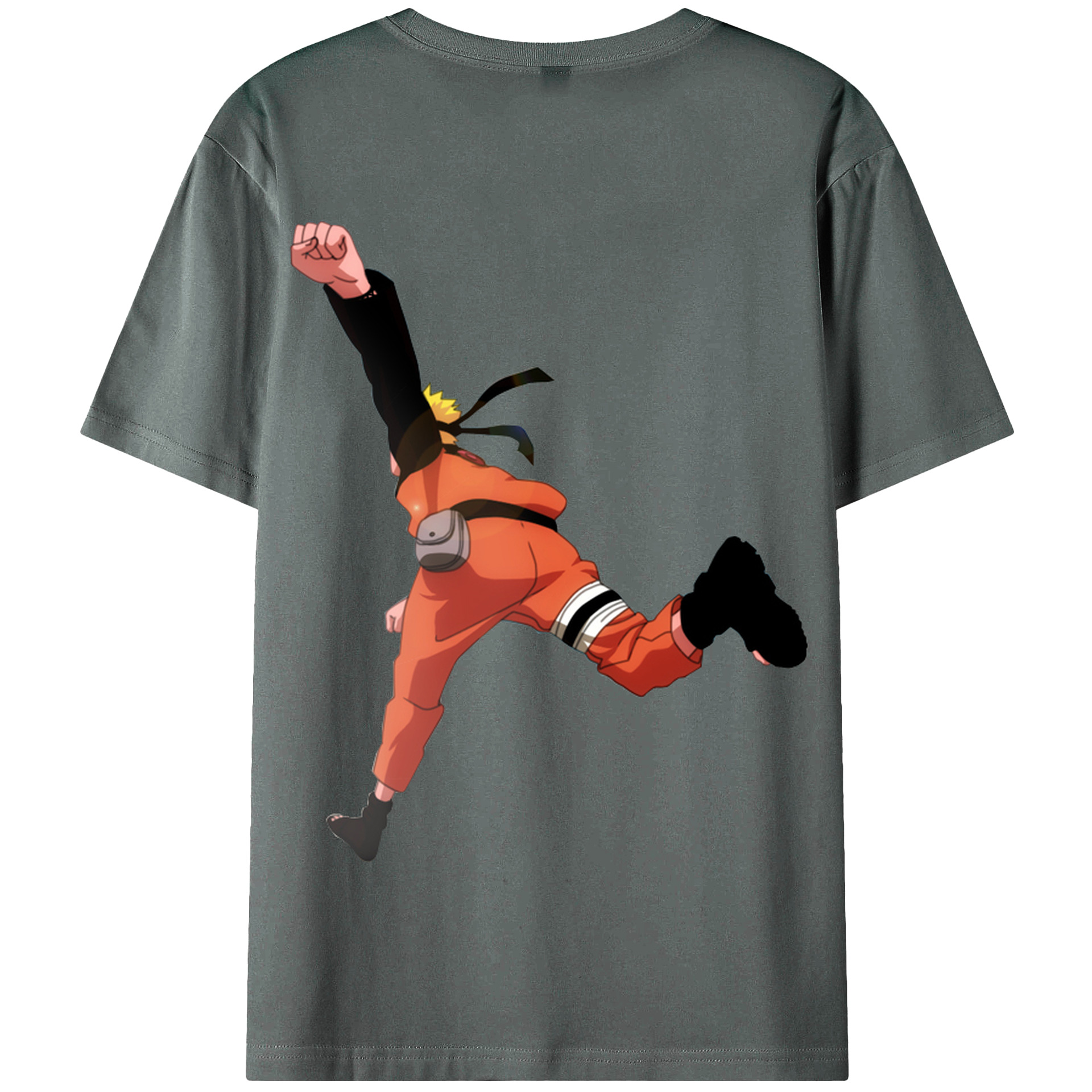 （画像用） NARUTO -ナルト- うずまき ナルト Uzumaki Naruto 綿100％半袖Tシャツ（背面プリント）